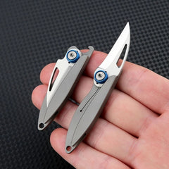 Mini Titanium Foldable Blade Knife Opener Outdoor Camping Pocket EDC Keychain 07FC0E-D4 - KOEEK