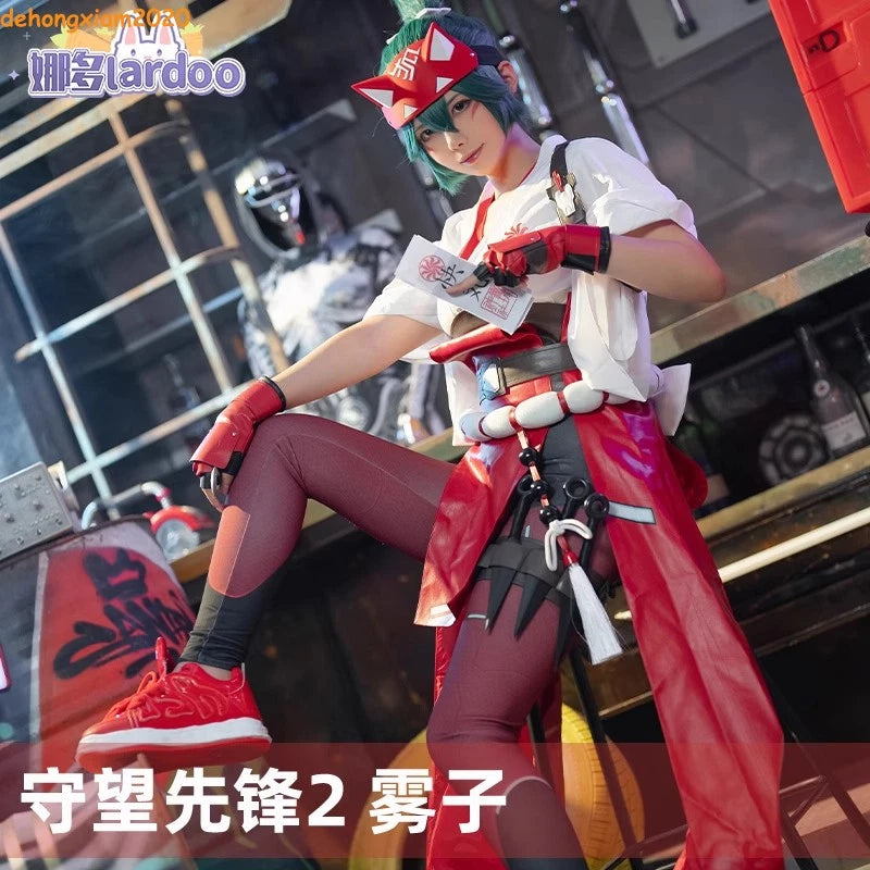 OW OVERWATCH2 Kiriko Costume Girls Top Pants Mask Outfit Cosplay Prop Halloween 07FC0E-D4 - KOEEK