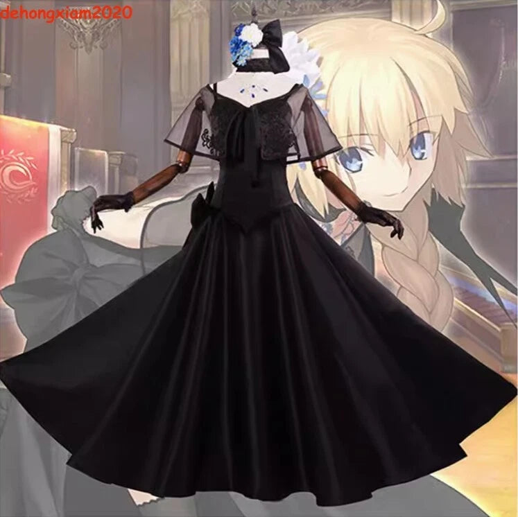 Fate Grand Order Jeanne d'Arc Cosplay Costume Black Dress Women Girl Outfit 07FC0E-D4 - KOEEK