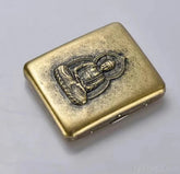 Buddha Cigarette Metal Relief Pattern Case Antique Box Safe Carrying Holder Gift 07FC0E-D4 - KOEEK
