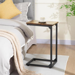 C Shaped End Tables, TV Trays Set of 2 for Living Room, Slide Under Couch Table 07FC0E-D4 - KOEEK