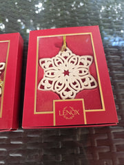(3) Lenox Annual Snow Fantasies Snowflake Ornaments 2020 2021 2022 Christmas LENOX - KOEEK