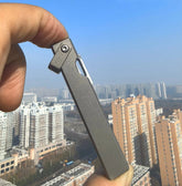 4-in-1 Compact Titanium Survival Tool Keychain with Saw Whistle and Pry Bar 07FC0E-D4 - KOEEK
