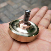Brass Hand Twisting Spinning Top Handmade Gyro Gyroscope Spinner Toy 07FC0E-D4 - KOEEK