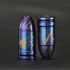 Hot EDC Titanium Bullet Shell Shape Knife Bead Paracord Lanyard Pendant Keychain 07FC0E-D4 - KOEEK