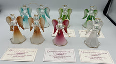 (8) Glass Ornament Angels High Quality Glass Collection Birthstone Angels ! 07FC0E-D4 - KOEEK