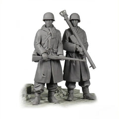 1/35 Resin Model Kit US Soldiers Anti-tank Team 2 Figures Unassembled Unpainted 07FC0E-D4 - KOEEK