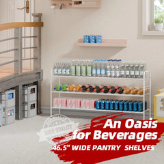 Three-tier shoe rack, suitable for wardrobes, 46.5-inch extra-long shoe rack 07FC0E-D4 - KOEEK