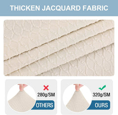 Stretch Jacquard Seat Covers Set of 6, Removable Chair Seat Protector Slipcovers 07FC0E-D4 - KOEEK