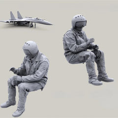 1/48 Resin Figure Model Kit Modern Russian Military Pilot Unpainted 07FC0E-D4 - KOEEK