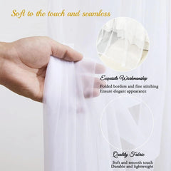 Canopy Bed Curtains with Light Princess Bed Canopy Scarf for Full/Queen Metal 07FC0E-D4 - KOEEK