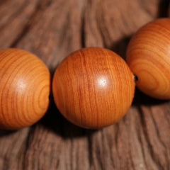 15mm Exquisite Cliff Cypress Prayer Bead Buddha Bead Hand String Jewelry 07FC0E-D4 - KOEEK
