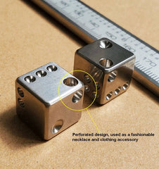 Titanium Creative Dice Toy KTV Entertainment Supplies Necklace Keychain EDC 07FC0E-D4 - KOEEK