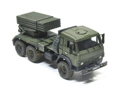 1/72Russian KAMAZ-5350 MUSTANG with BM-21"Grad"Hail RocketLauncherAssembly Model 07FC0E-D4 - KOEEK
