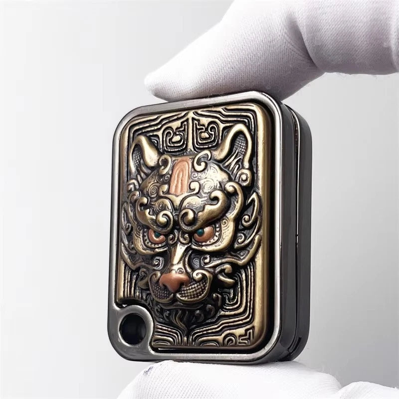 Cool 3D Carved Dragon Head EDC Fidget Slider Fun Side Push Fidget Toys Gift 07FC0E-D4 - KOEEK
