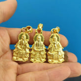 Brass Taoist Three Pure Ones Pendant Set Taishang Laojun Car Hang Amulet 07FC0E-D4 - KOEEK
