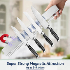 17 Inch Magnetic Knife Holder for Wall - Stainless Steel Magnetic Strip No Drill 07FC0E-D4 - KOEEK