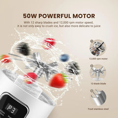 Portable Personal Electric USB Juicer, 500ml Mini Blender 07FC0E-D4 - KOEEK