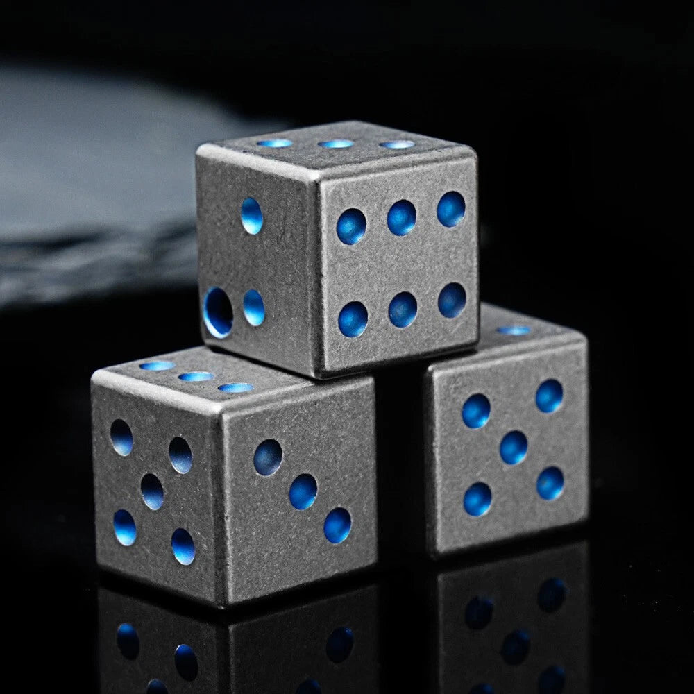 Titanium Alloy Toy Adult Dice Toy Entertainment Supplies Outdoor EDC Key Pendant 07FC0E-D4 - KOEEK
