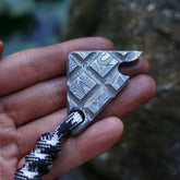 Damascus Steel Chocolate Bottle Opener Necklace Pendant Keychain Multi EDC Tool 07FC0E-D4 - KOEEK