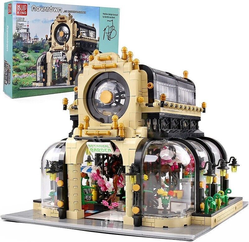 new MOULD KING 16019 Botanical Garden Led Light Street View Building Blocks Toy MOC KOEEK - KOEEK