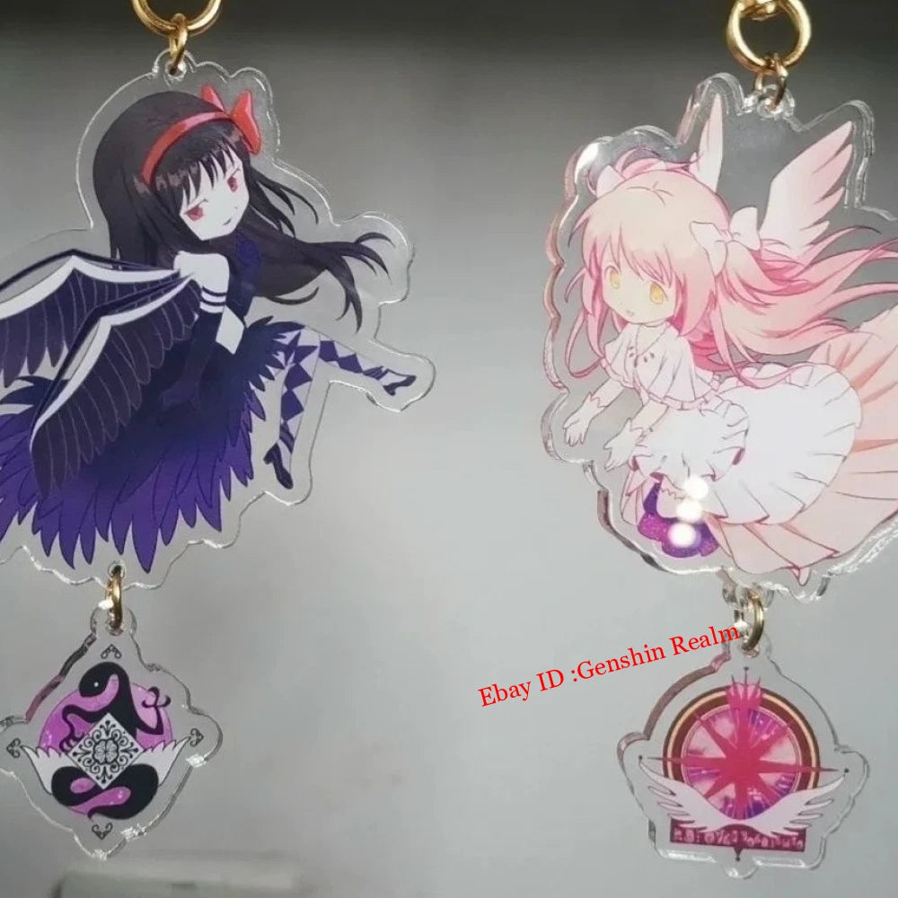 2PC Anime Puella Magi Madoka Magica Acrylic Keychain Decor Backpack Pendant Gift 07FC0E-D4 - KOEEK