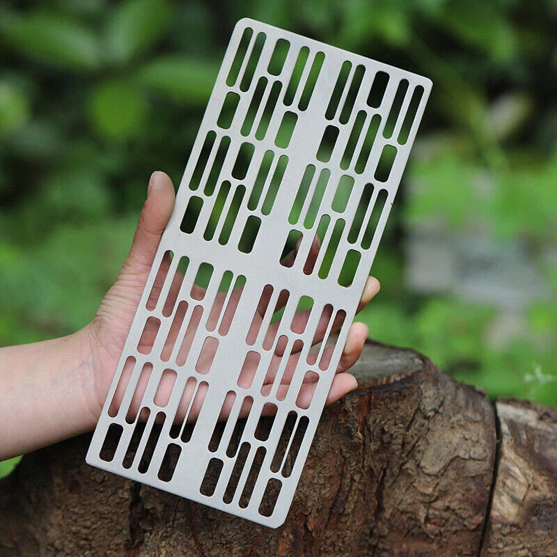 Outdoor Pure Titanium Picnic Barbecue Net Thickened Grill Picnic Portable 07FC0E-D4 - KOEEK