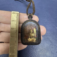 Tibetan Brass Buddhist Gau Box Amulet Reliquary Meditation Pendant 07FC0E-D4 - KOEEK