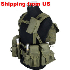 STOCK! Russia Smersh Tactical Combat Chest Gear Vest Rainbow 6 Chest Rigs AK Set 07FC0E-D4 - KOEEK