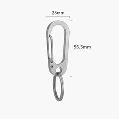 Titanium Alloy Keychain Carabiner Portable Waist Hang Buckle with Key Ring EDC 07FC0E-D4 - KOEEK