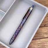 Titanium Damascus BallPoint Pen Signature Writing Pocket Pen Business Office EDC 07FC0E-D4 - KOEEK