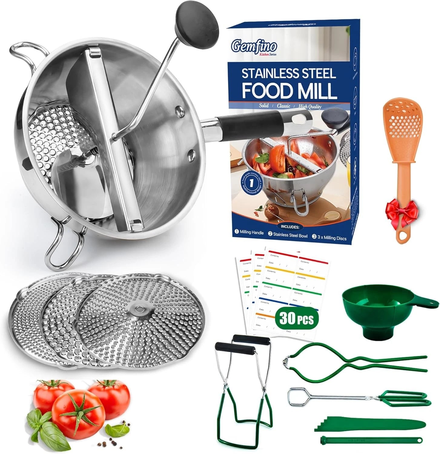 Food grinder made of stainless steel, equipped with 3 grinding discs 07FC0E-D4 - KOEEK
