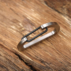 Hot EDC TITANER Titanium TC4 Key Carabiner Sport Sliver Snap Hook Outdoor KG-02L TITANER - KOEEK