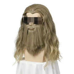 Avengers 4 Endgame Fat Thor Cosplay Wig Beard Curl Halloween Party Old Man Wig 07FC0E-D4 - KOEEK