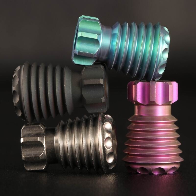 Titanium Knife Lanyard Bead Paracord Necklace Pendant Bracelet Bead EDC Charm 07FC0E-D4 - KOEEK