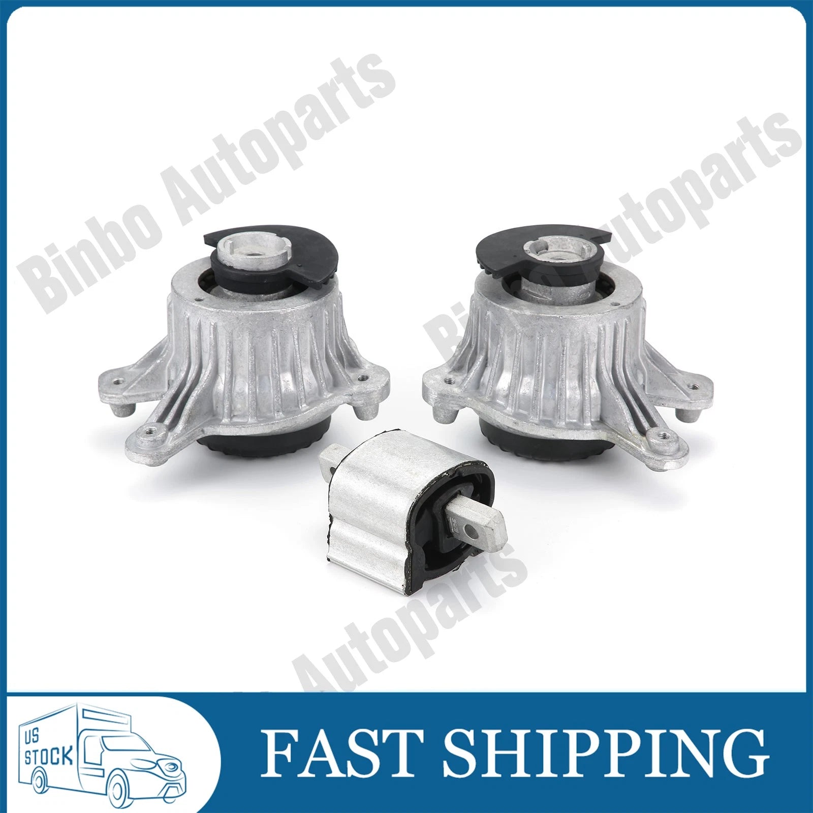 3pcs Engine+Transmission Mount for Benz W205 W213 E200 C180 C200 C300 2052406217 07FC0E-D4 - KOEEK