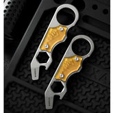 Titanium Alloy EDC Pry Bar Multi Tool Bottle Opener Wrench Outdoor Camping Tool 07FC0E-D4 - KOEEK
