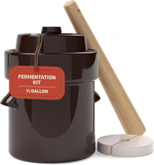 1/2 Gallon Fermented Crock-Pot - Sauerkraut Crock-Pot with Lid and Weights 07FC0E-D4 - KOEEK