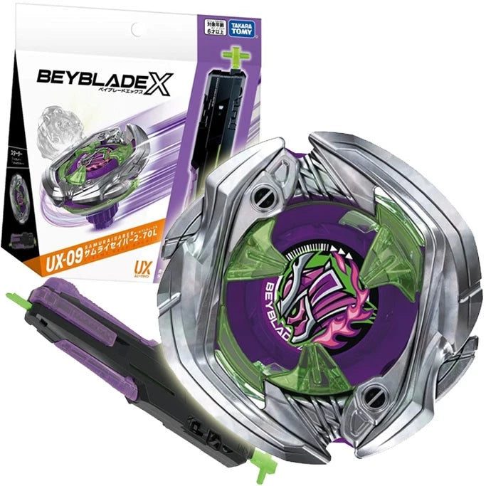 Tomy Takara Samurai Saber 2-70L Beyblade X Burst Booster Launcher UX-09 In Stock TAKARA - KOEEK