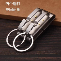 Stainless Steel Belt Clip Belt Key Holder Keychains Keyrings, Inner Width - 41mm 07FC0E-D4 - KOEEK