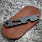 EDC Stainless Steel Pocket Multi Tools Pry Bar Crowbar Wrench Opener Keychain 07FC0E-D4 - KOEEK