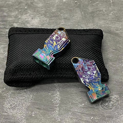 120dB Titanium Alloy Pocket Keychains Whistle EDC Outdoor Survival Training Tool 07FC0E-D4 - KOEEK