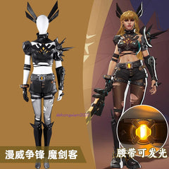 Marvel Rivals Magik Cosplay Costume Outfit Halloween Women's Dress Full Set 07FC0E-D4 - KOEEK