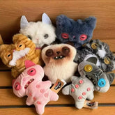 Authentic Fuggler Alley Cats Series Blind Box Plush Keychain Ugly Cute Charm 07FC0E-D4 - KOEEK