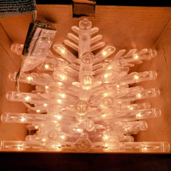 GE 10 CT 150 Light Snowflake Icicle Stylelights Random Sparkle Clear Christmas GE - KOEEK