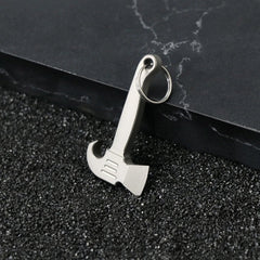 Mini Titanium Alloy Pendant Pry Bar Crowbar Bottle Opener Necklace EDC Keychain 07FC0E-D4 - KOEEK