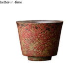 45ml Manshanhong Horseshoe Cup Retro Ceramic Tea Tasting Cup Kung Fu Teaware 07FC0E-D4 - KOEEK