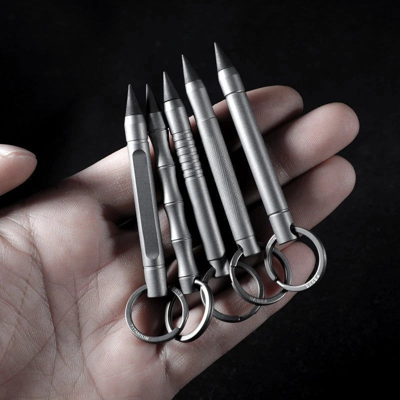 Titanium Alloy Pencil Eternal EDC Tool Pen Multi Functional Writing Gear 07FC0E-D4 - KOEEK