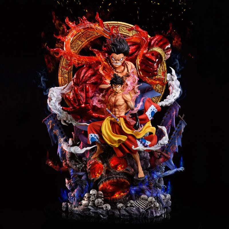 Japan Anime Figure Luffy Gear 4 Wano Kuni GK Statue PVC Model Collectible 35CM 07FC0E-D4 - KOEEK