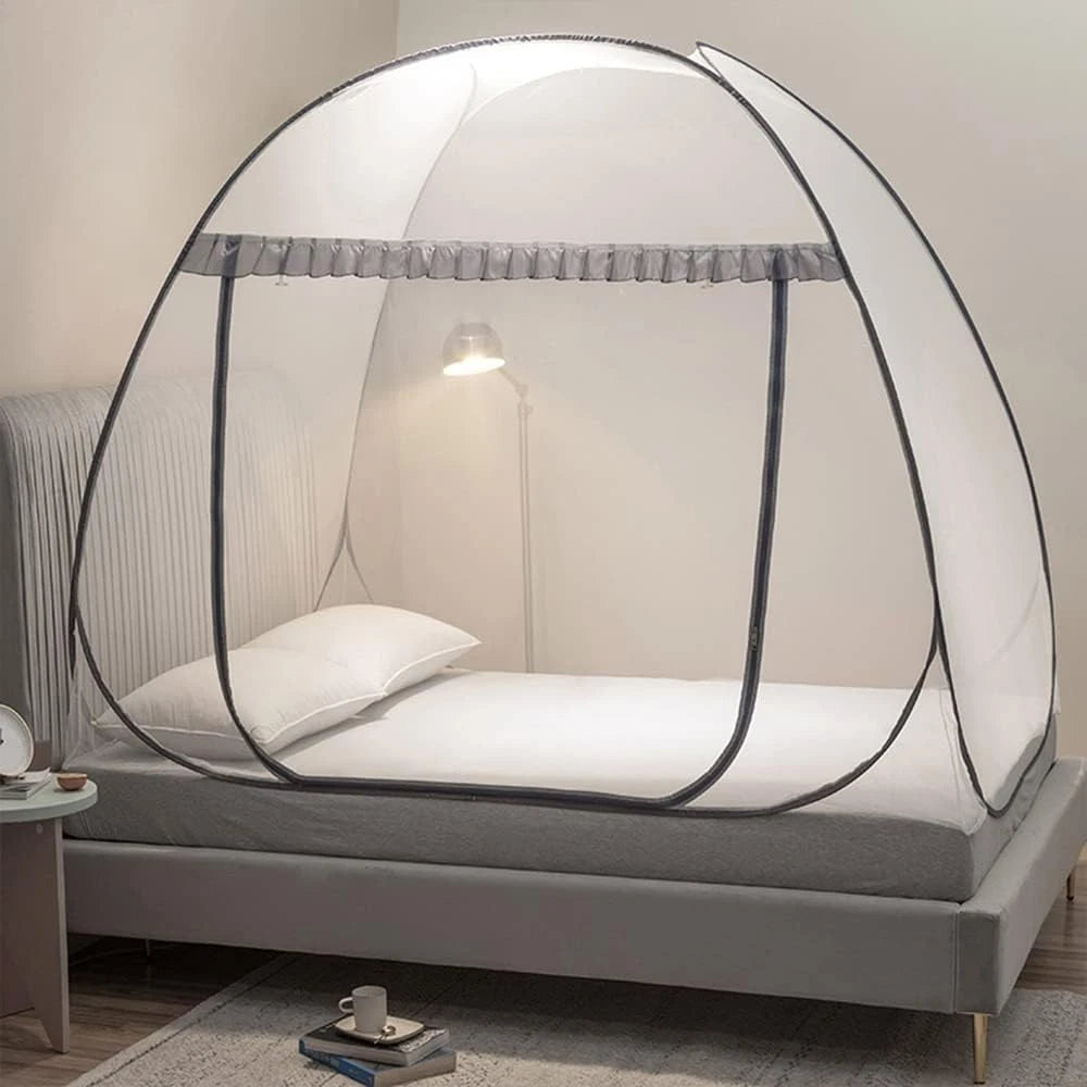 Mosquito Net Pop Up Tent for Bed,Bed Canopy with Net Bottom,Mosquito Netting Bed 07FC0E-D4 - KOEEK